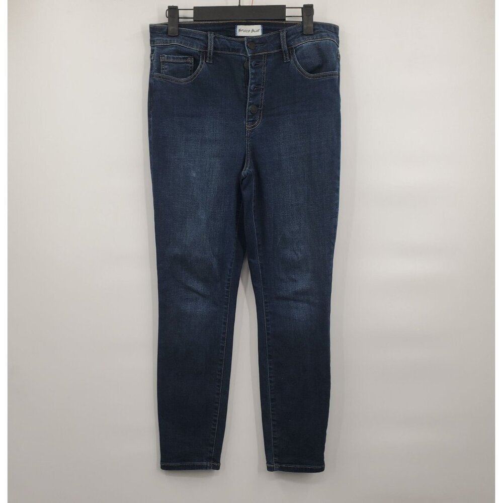 Studio Blue High Waisted Button Fly Skinny Jeans Denim Pants Women Size 29